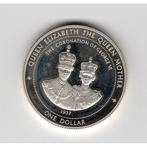 186 - 1997 Bermuda 60th anniversary of coronation of George VI 1 dollar coin