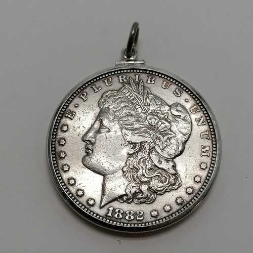 193 - 1882 USA Morgan dollar (in pendant mount)