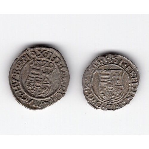 195 - 1551 + 1570 Hungary Ferdinand I 1 denár coins