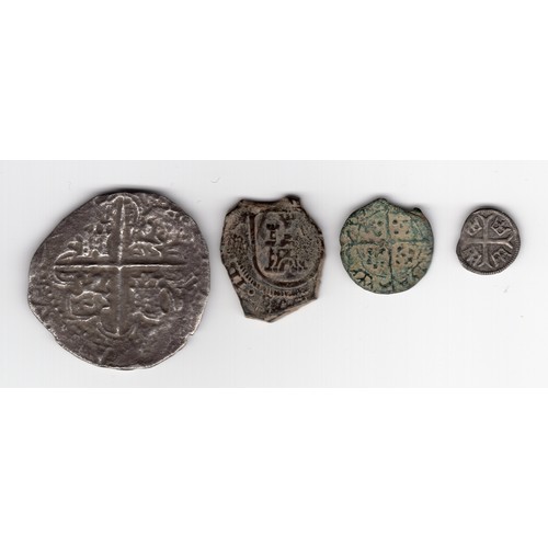 30 - 4 x old coins / fragments for further study