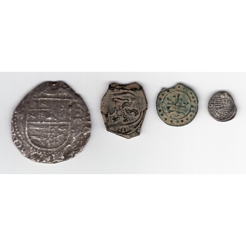 30 - 4 x old coins / fragments for further study