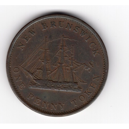 215 - 1843 Canada : New Bruswick 1 penny token