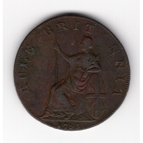 220 - 1795 Chichester ½ penny token with Queen Elizabeth I obverse & Britannia reverse and 'We promise to ... 