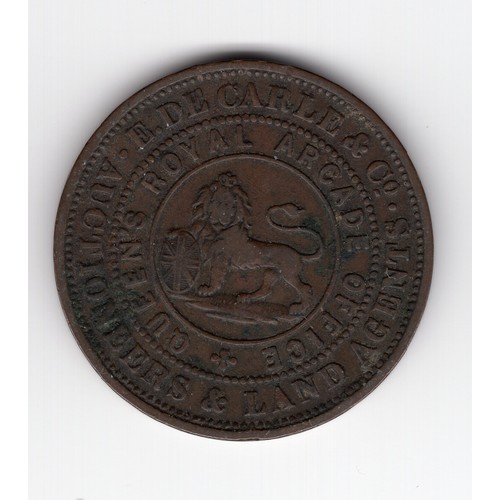 231 - 1855 Australia : Melbourne E De Carle & Co 1 pence token