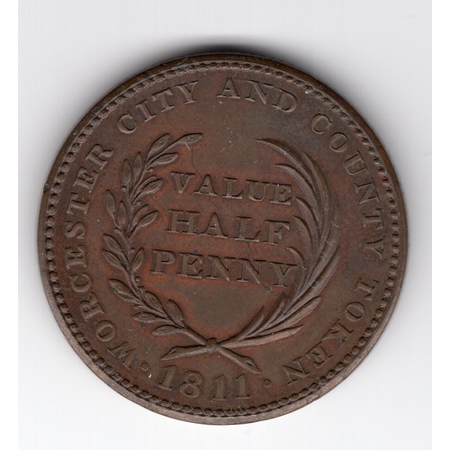 239 - 1811 Worcester ½ penny token