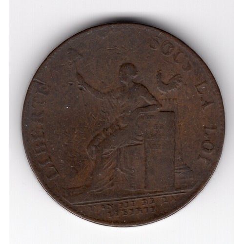 240 - 1791 France : Monneron brothers 2 sols trade token