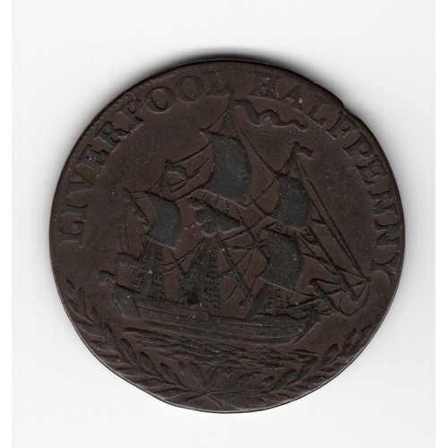 242 - 1791 Liverpool ½ penny token