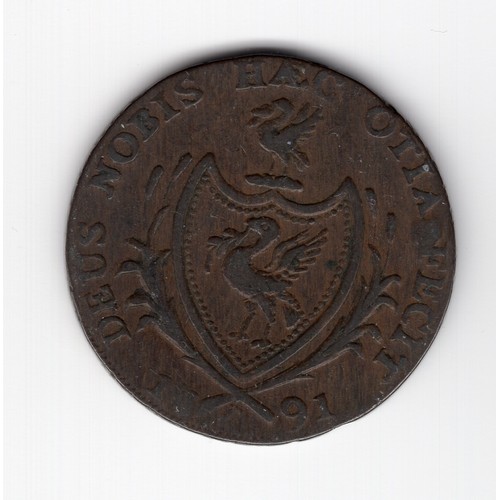 242 - 1791 Liverpool ½ penny token