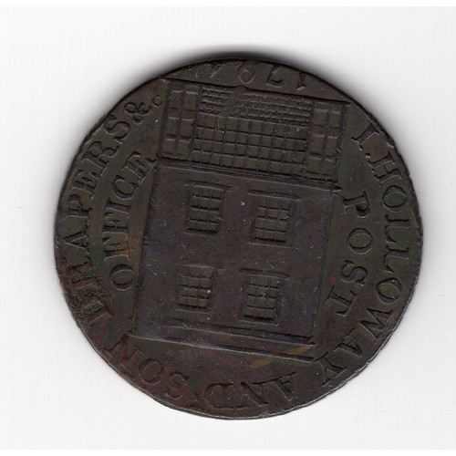 246 - 1794 Bridgwater ½ penny token with 'On demand we promise to pay' edge