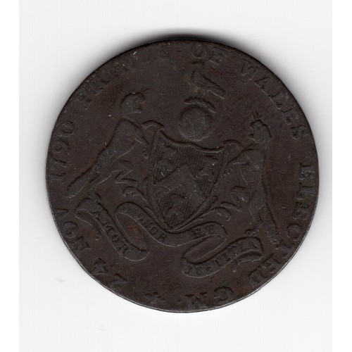 247 - 1790 Middlesex Freemasons ½ penny token with masonic edge