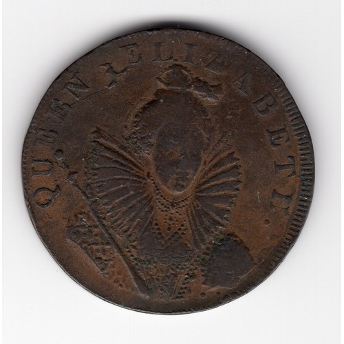 249 - 1794 Chichester ½ penny token with Queen Elizabeth I obverse & Chichester cross reverse and plain ed... 