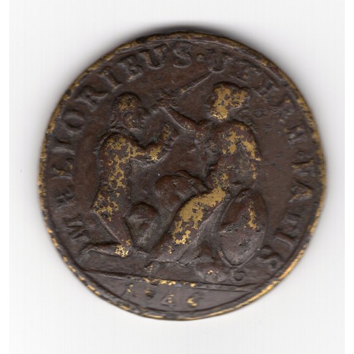 263 - 1746 medallion depicting Prince William, Duke of Cumberland after the defeat of the Jacobite army at... 