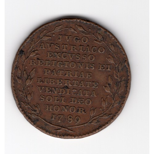 269 - 1790 Belgium (Austrian Netherlands) token (jeton) made during the Brabant(ine) revolution (24 Oct 17... 