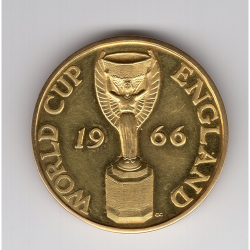 277 - RARE 1966 GB World Cup medal by Geoffrey Colley.
This is a 22ct gold ltd edition medallion which is ... 