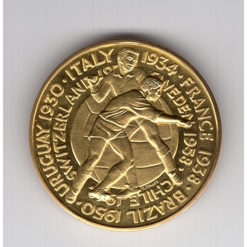 277 - RARE 1966 GB World Cup medal by Geoffrey Colley.
This is a 22ct gold ltd edition medallion which is ... 