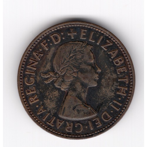 279 - Restrike of 1954 GB Queen Elizabeth II 1 penny coin - 9.5g