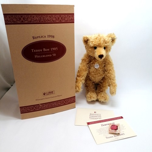 Large Steiff collectors bear 'Teddy Boy' 1905 replica with