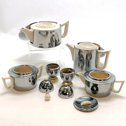 Heatmaster Princess Easiclene tea / coffee set + egg coddlers