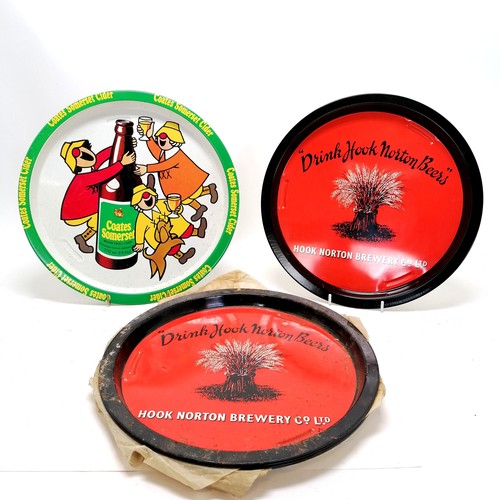 7 x advertising pub / brewery drinks trays (approx 33cm diameter) inc ...