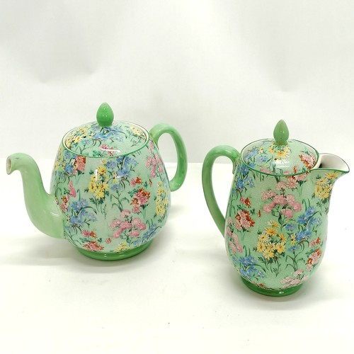 Shelly ヴィンテージ ティーセット Shelley Melody green chintz tea set including 3 tier cake stand