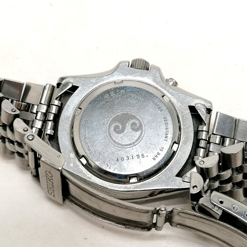 375 - Seiko kinetic sports 150 pepsi-cola bezel wristwatch with original booklet + spare links ~ vendor ha... 