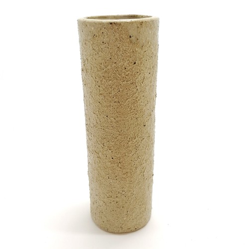 40 - Studio pottery vase by Maggie Curtis (MAC) (28cm high & 9.5cm diameter) - in good condition