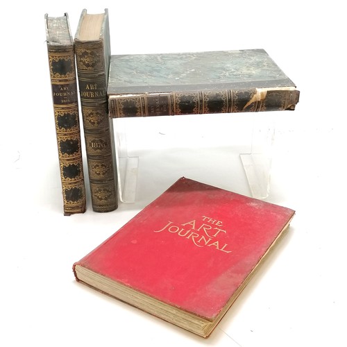 46 - 4 x Art Journal books dated 1856, 1857, 1876 & 1908