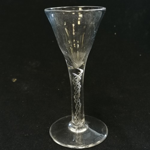 50 - 4 x twist stem liqueur glasses - 11cm high & 5cm footrim