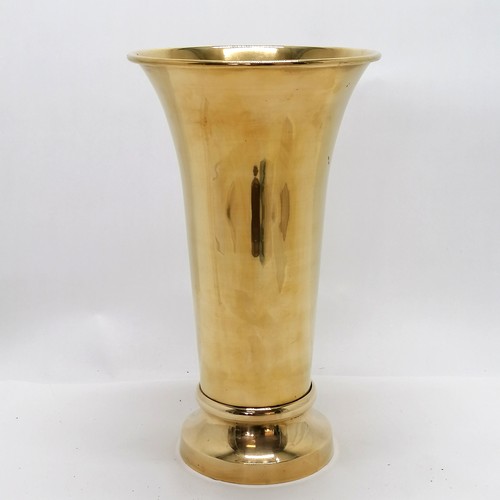 62 - Tall brass vase with flared top - 19cm diameter & 32cm high