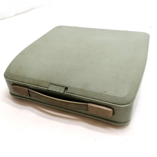 100 - Hermes Rocket green typewriter in original carry case - 30cm x 32cm.In good working condition but ne... 