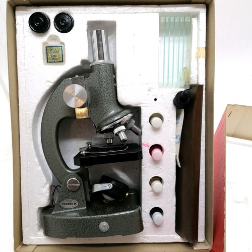 125 - Boxed childrens microscope with slides etc