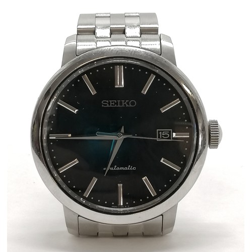 204 - Gents Seiko stainless steel automatic wristwatch - 40mm case ~ running but WE CANNOT GUARANTEE THE T... 