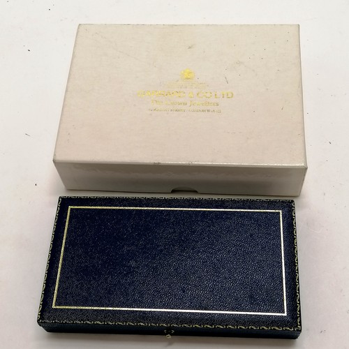 224 - Garrard & Co Ltd stainless steel gents manual wind wristwatch (32mm case) in original fitted box (+ ... 