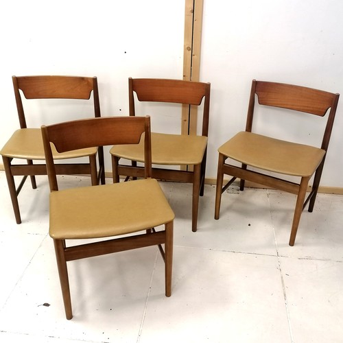 601 - Set of 4 mid 20thC GMF dining chairs. In good used condition.