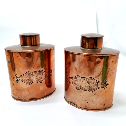 47 - Large copper & brass jug - 29cm high & 19cm diameter top t/w 3 x brass & copper kettles, pair of tea... 