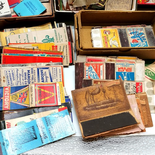 63 - Large collection / lot of matchbox covers & labels