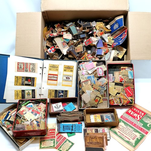 63 - Large collection / lot of matchbox covers & labels