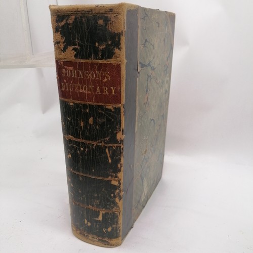 74 - 1828 book - A dictionary of the english language by Samuel Johnson (1709-84)