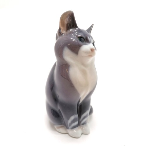 99 - 1990-94 Royal Copenhagen cat (plain grey) #1803 by Andrea Nielsen (née Pedersen) (1872-1936) - 13cm ... 