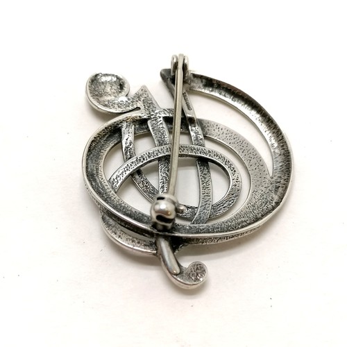 155 - Ola Gorie silver Kells brooch (RRP £160) in original retail box - 3cm across & 6.9g - SOLD ON BEHALF... 