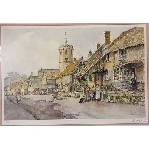 646 - Eric Sturgeon hand signed Old South Petherton framed print from ltd ed of 350 - 76cm x 60cm & has no... 