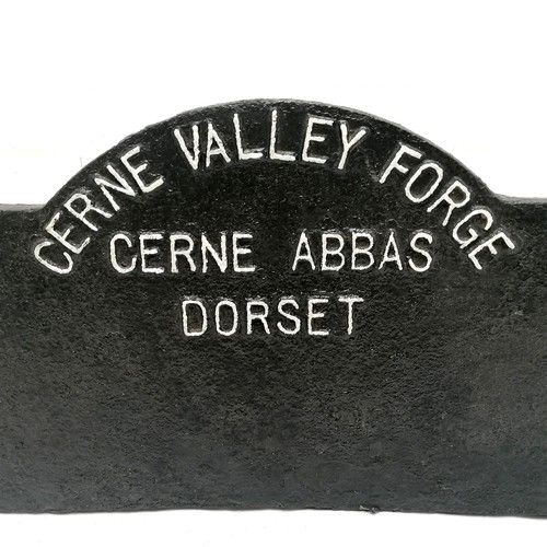 651 - Cerne Valley Forge Cerne Abbas Dorset cast iron nameplate - 51cm x 23cm