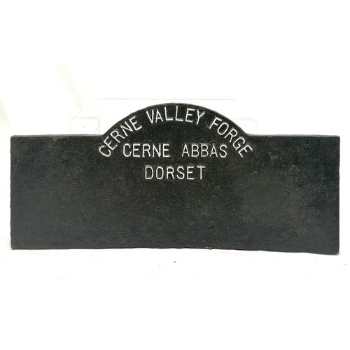 651 - Cerne Valley Forge Cerne Abbas Dorset cast iron nameplate - 51cm x 23cm