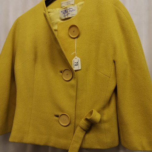 70 - 3 items of clothing vintage. Mustard jacket with large buttons in good condition, chest 76cm. Men's ... 