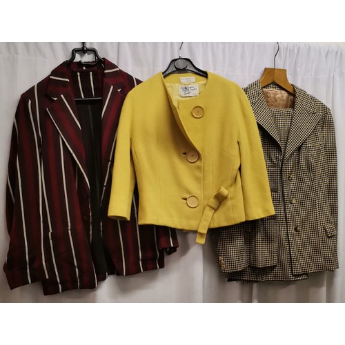 70 - 3 items of clothing vintage. Mustard jacket with large buttons in good condition, chest 76cm. Men's ... 