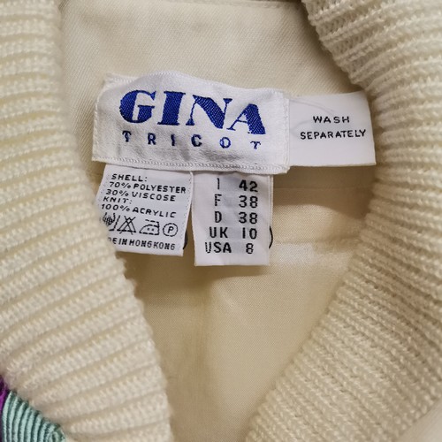 80 - 1980s embroidered fronts jacket and jumper matching in good condition, size 10. Together with white ... 