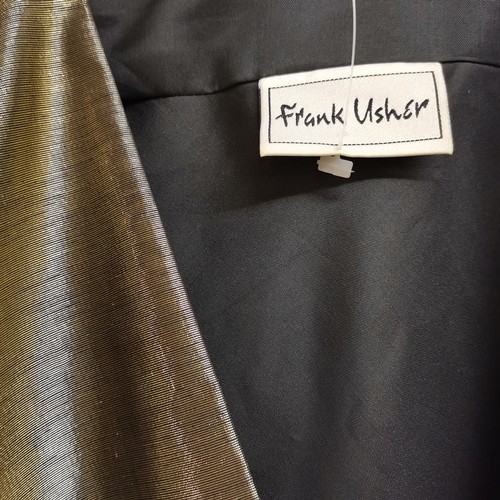 81 - x5 1980s items of clothing. Gold lurex jacket good condition, size medium. Pure silk multi coloured ... 