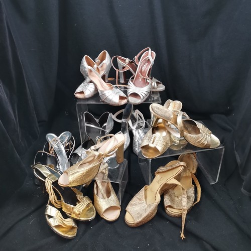 116 - Box of 10 pairs of evening shoes sizes from 4-6 womens all in good used condition.