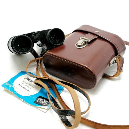 14 - Pair of Carl Zeiss Jena binoculars 8x32B mc notarem. In original leather case and pamphlet. Has slig... 