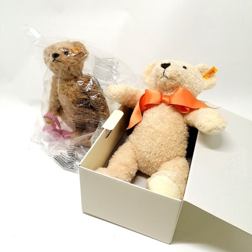 19 - Steiff 2015 soft body cosy year bear (38cm) in original box & in good used condition t/w Steiff tedd... 